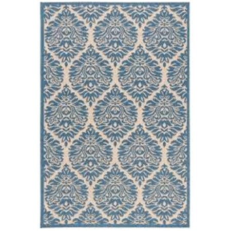Safavieh 8 ft. 6 in. x 12 ft. Beach House Contemporary Rectangle Indoor & Outdoor Area Rugs Cream & Blue BHS135N-9